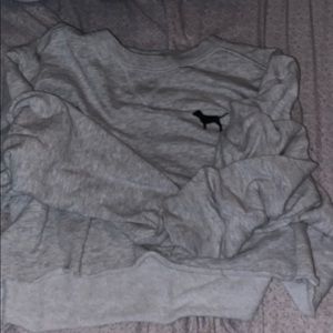 PINK Long-Sleeve Crop Shirt